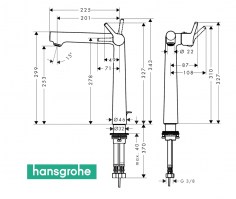 MONOMANDO LAVABO TALIS S HANSGROHE